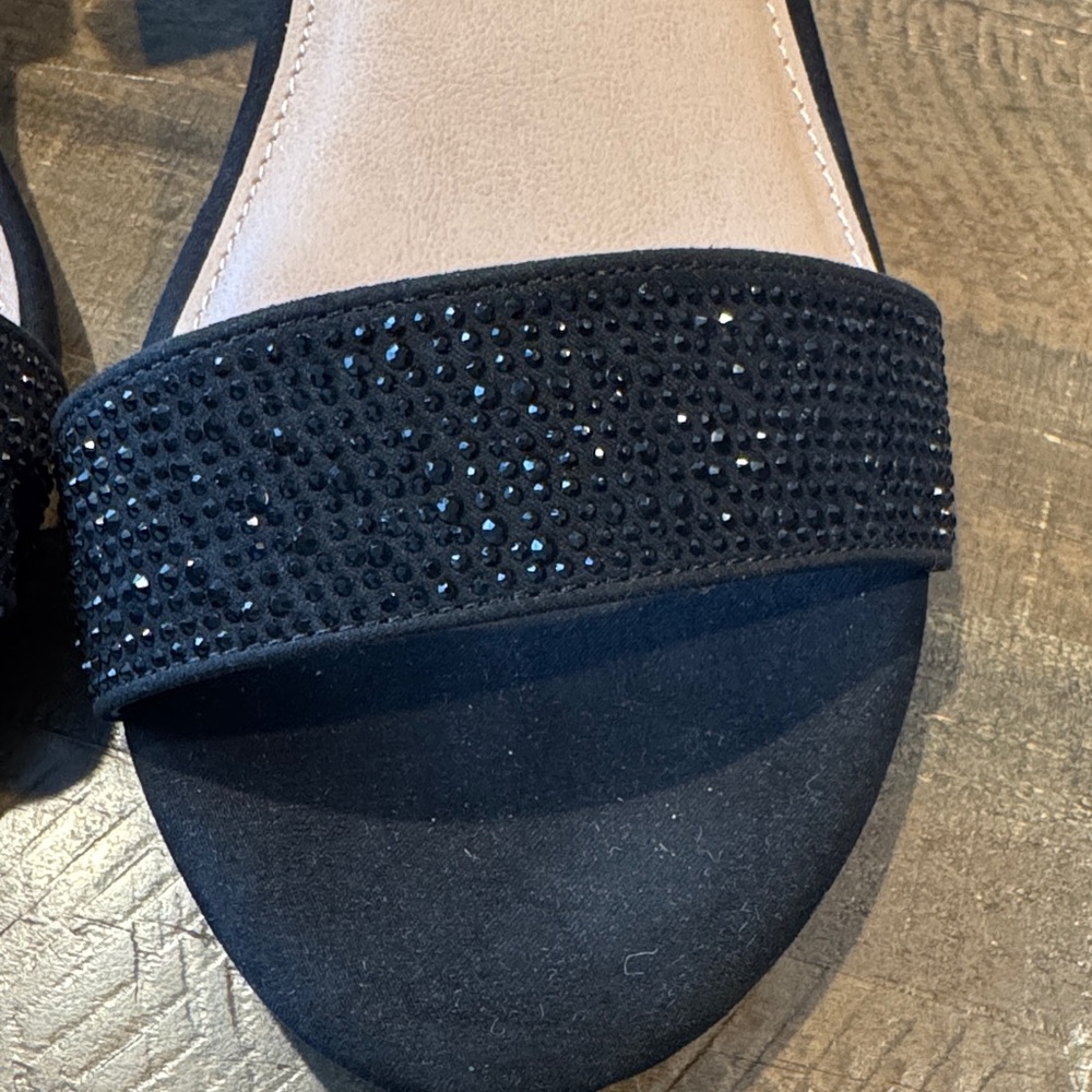 Torrid Black Heeled Sandals with Rhinestone Detail - Picture 4 of 7